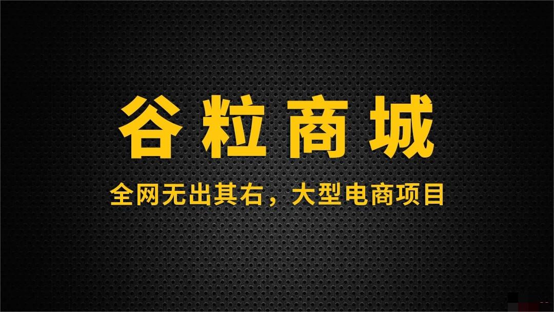 大型电商项目【谷粒商城】：掌握电商项目开发的核心技能